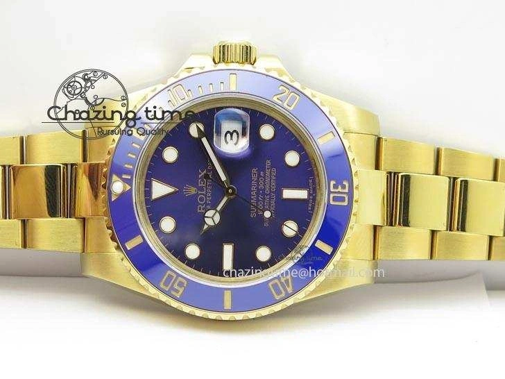 Blue Best ETA2836 BP Submariner Gold Dial Swiss Full Edition 0410
